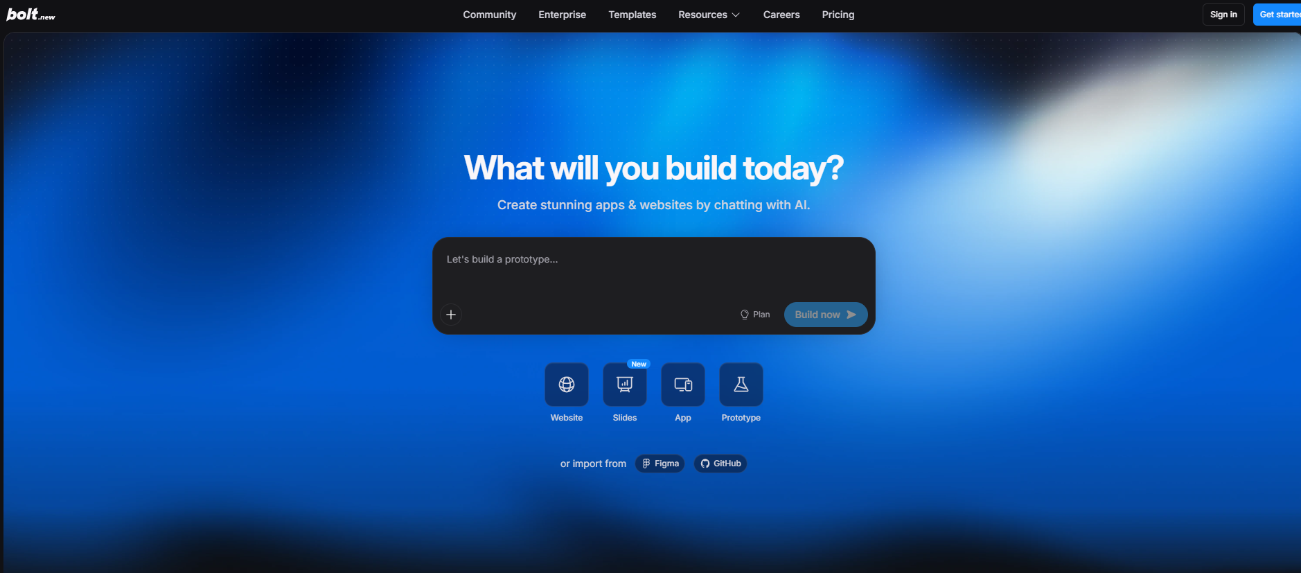 Bolt.new - AI app builder di StackBlitz