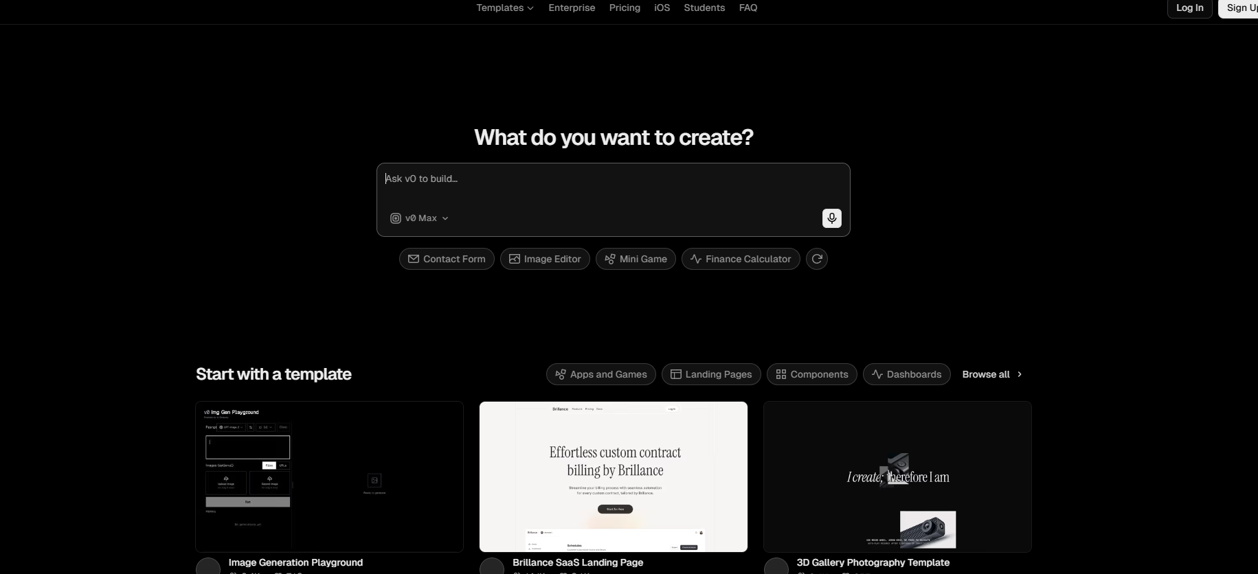v0 by Vercel - generatore di componenti UI AI